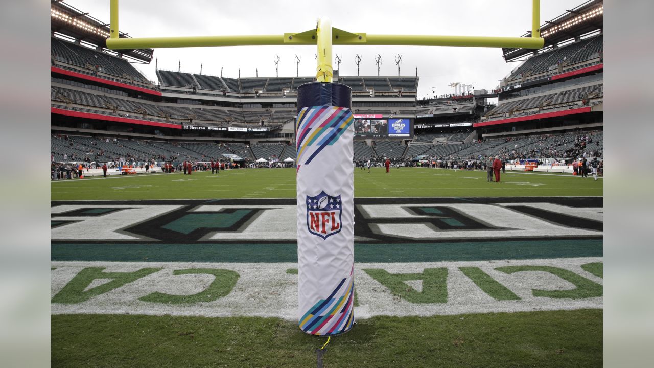 Crucial Catch signage during an NFL football game between the