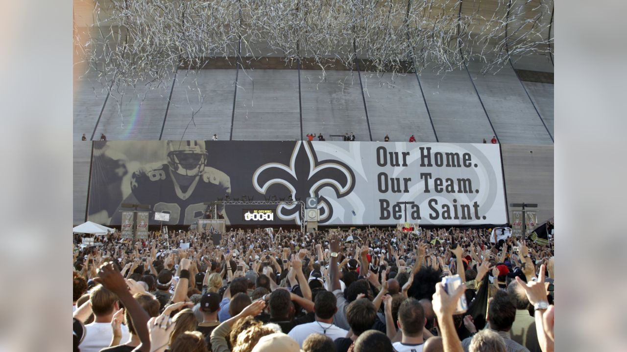 Saints fans celebrate a win inside the Superdome, around the city amid  COVID-19 pandemic