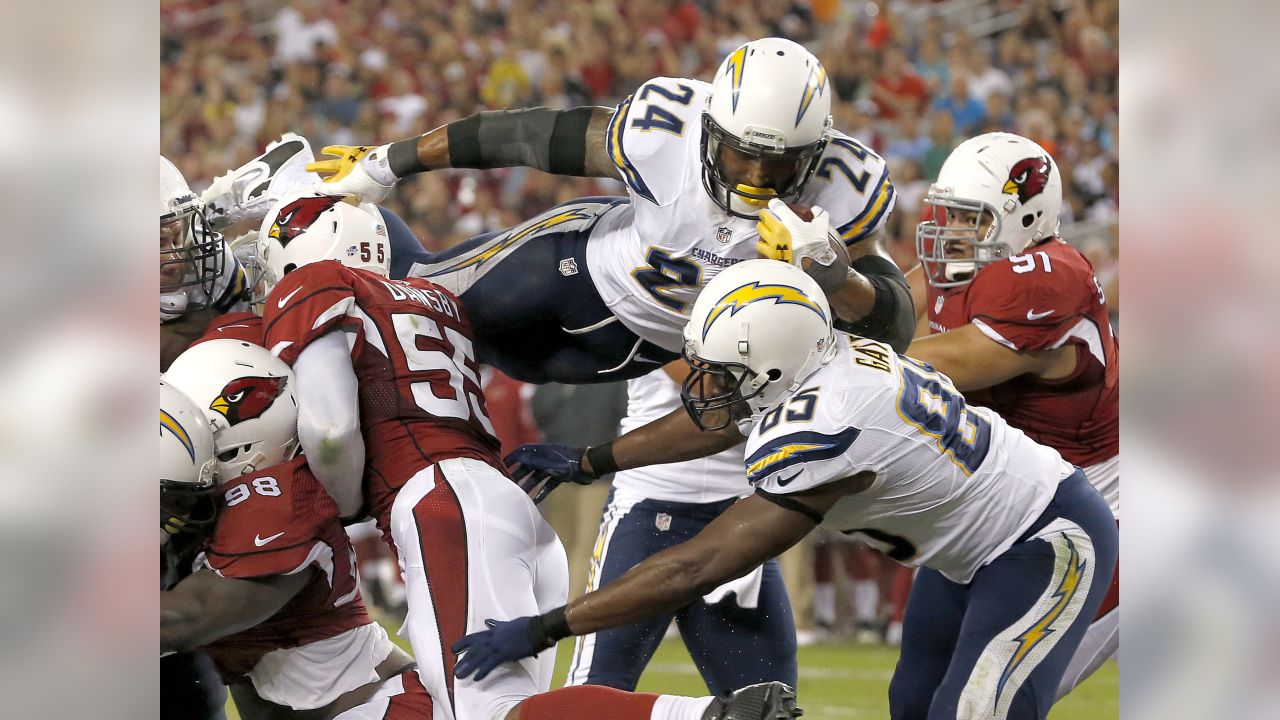 Arizona Cardinals wide receiver Bryant Johnson (80) scores the first  touchdown in the new Cardinals Stadium as Pittsburgh Steelers' Ike Taylor  (24) defends during the first quarter of an NFL exhibition football