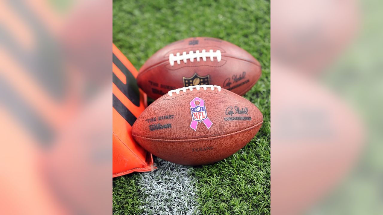 WILSON The Duke BREAST CANCER AWARNESS Official NFL Game Football Pink  ribbon