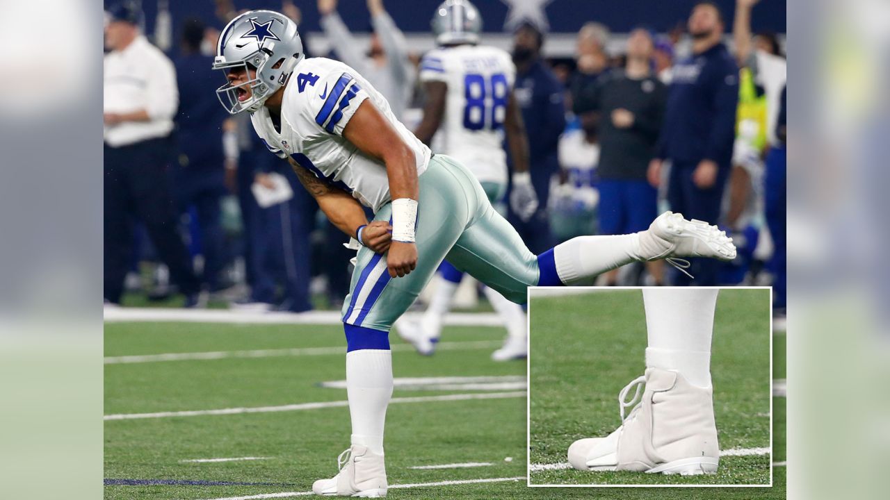 Dak Prescott trading in Jordan 11 cleats for Jordan 1s