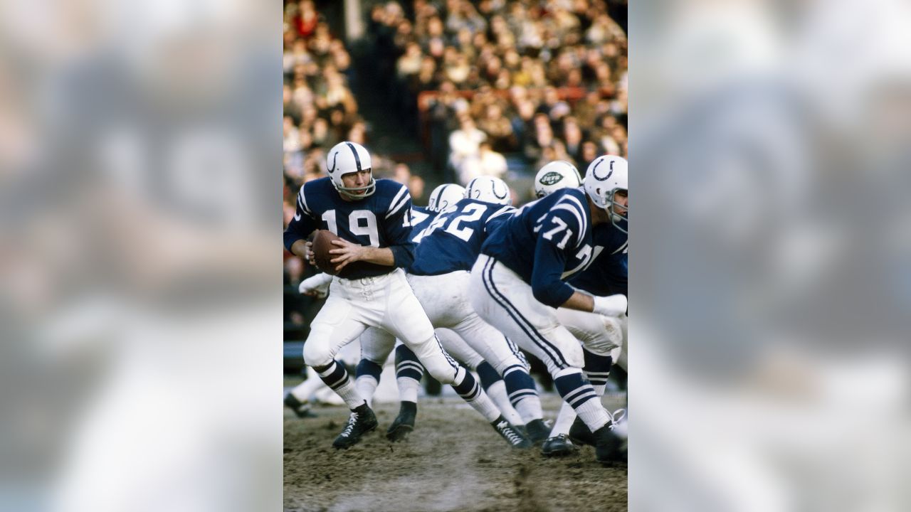 Congratulations were in order among three of the Baltimore Colts in  Baltimore on Dec. 11, 1964. Quarterback John Unitas (left) was voted most  valuable player in the National Football League, Don Shula (