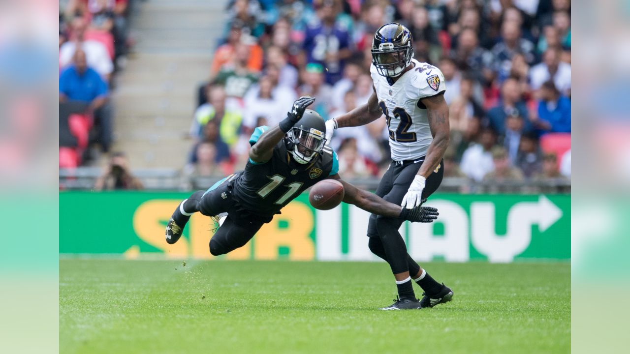 Baltimore Ravens vs. Jacksonville Jaguars. Fans support on NFL