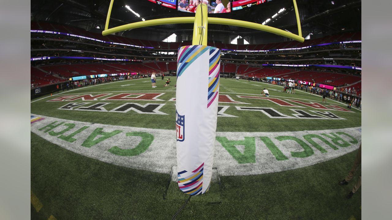 NFL Crucial Catch signage on display before an NFL football game