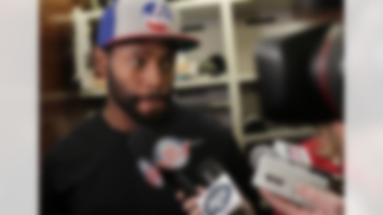 New York Jets' Antonio Cromartie talks to reporters in the Jets' locker room in Florham Park, N.J., Monday, Jan. 2, 2012. The Jets are going home after a season filled with inconsistent play, some in-fighting and lost opportunities. (AP Photo/Seth Wenig)