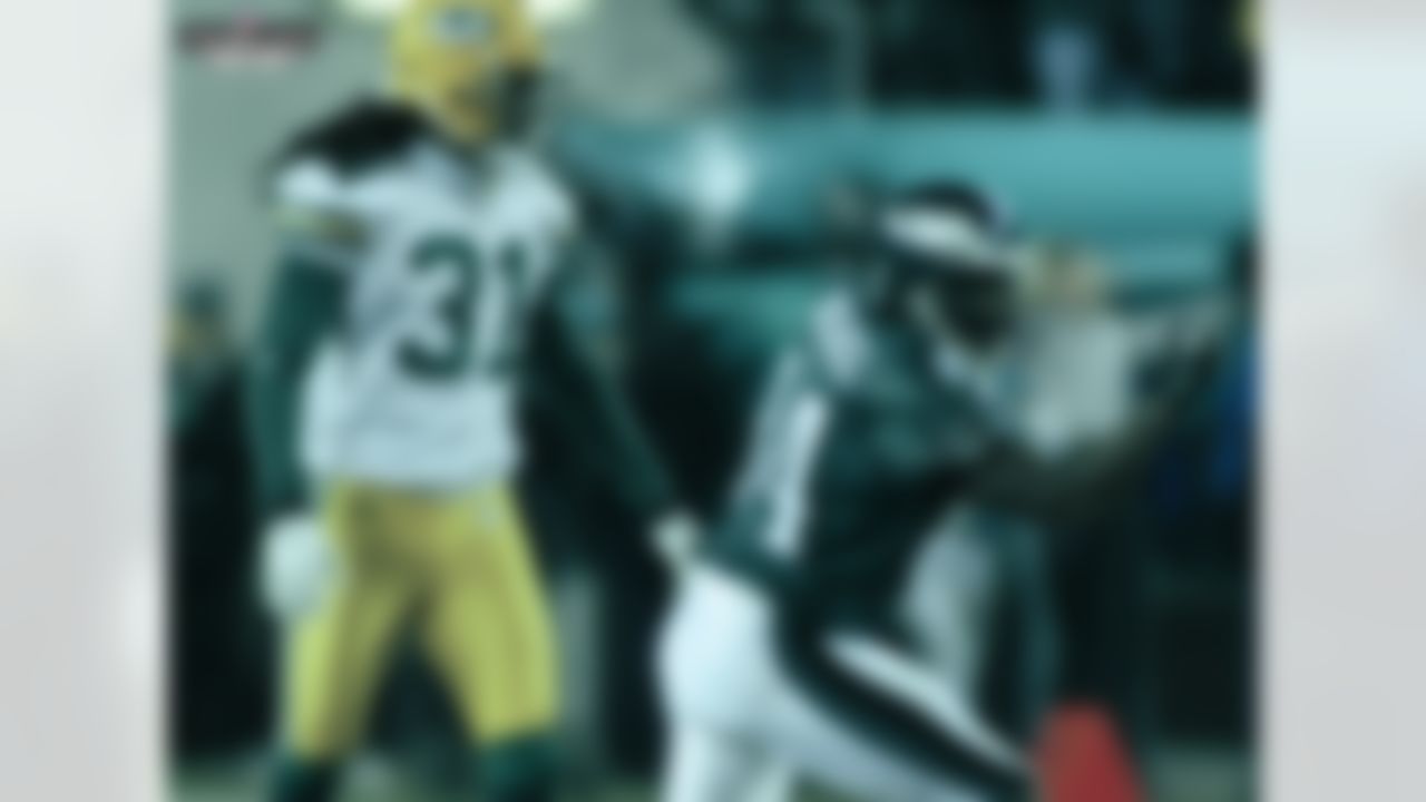 Freddie Mitchell's reception on 4th and 26 against the Packers in the 2003 NFC Divisional Playoff is the longest 4th down conversion in the NFL postseason since 1991. While the Eagles fell short in the NFC Championship game to the Panthers, Freddie Mitchell rarely fell short with his words. The following year, in the week leading up to the Super Bowl, Mitchell provoked Patriots veteran safety Rodney Harrison, saying "he had something for him." That something turned out to be one catch for 11 yards.