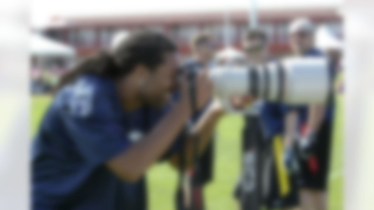 Arizona Cardinals wide receiver Larry Fitzgerald behind the camera.