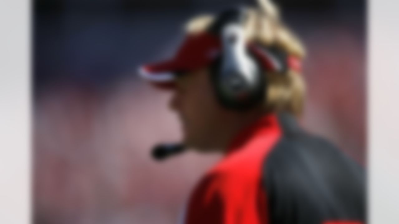 Tampa Bay Buccaneers head coach Jon Gruden during the game against the Cincinnati Bengals. The Bucs beat the Bengals 14-13 in NFL action today at Raymond James Stadium in Tampa, Florida on October 15, 2006. Photo by Getty Images.