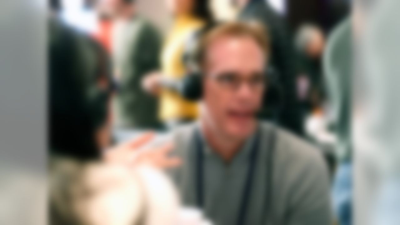 Sportscaster Joe Buck is interviewed on Radio Row at the Super Bowl XLVIII media center in the Sheraton Hotel on Wednesday, January 29, 2014 in New York, NY. (Perry Knotts/NFL)