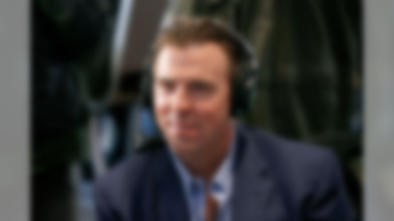 Former NFL linebacker Bill Romanowski is interviewed on Radio Row at the Super Bowl XLVIII media center in the Sheraton Hotel on Wednesday, January 29, 2014 in New York, NY. (Perry Knotts/NFL)