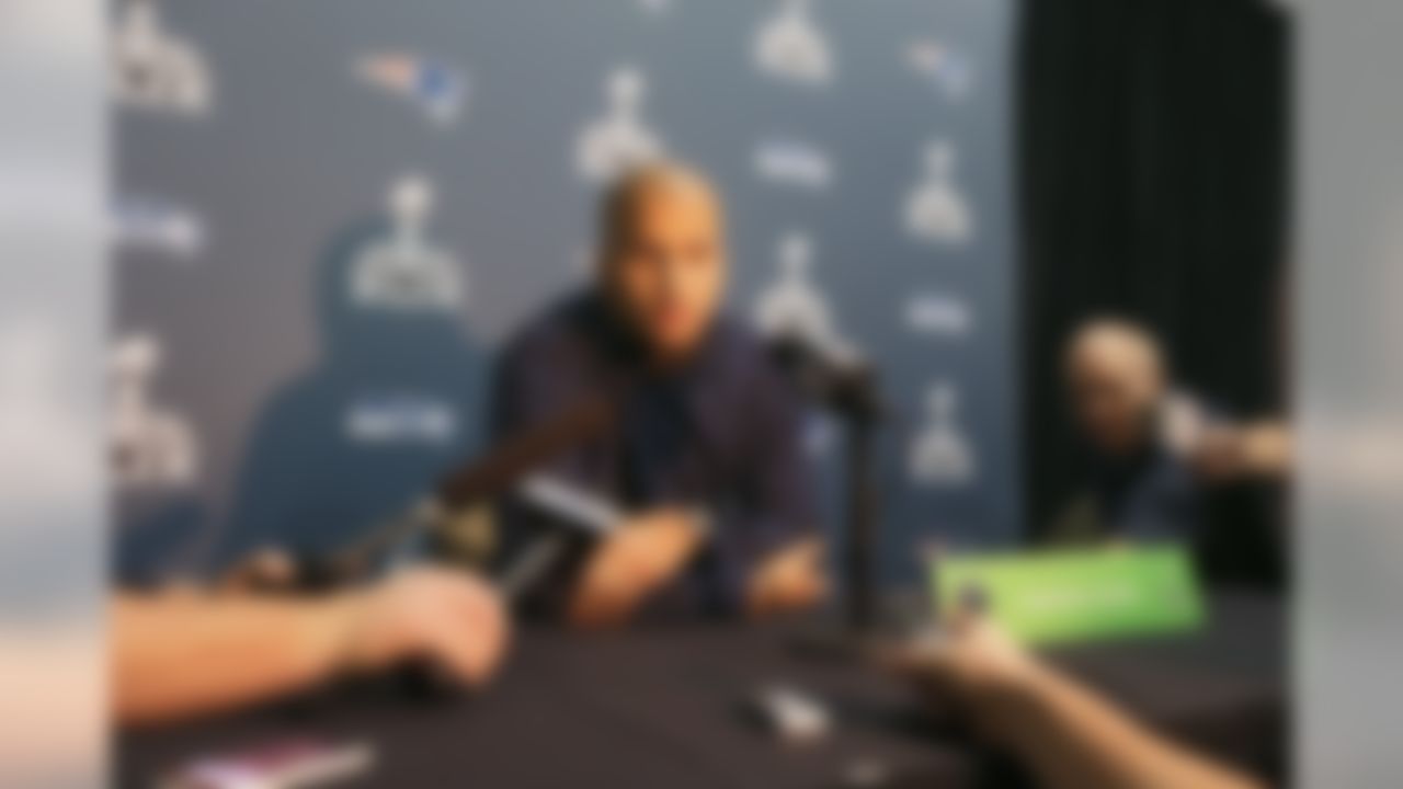 Seattle Seahawks wide receiver Jermaine Kearse during a press conference for Super Bowl XLIX at the Arizona Grand Resort on Sunday, January 25, 2015 in Phoenix, AZ. (Ben Liebenberg/NFL)