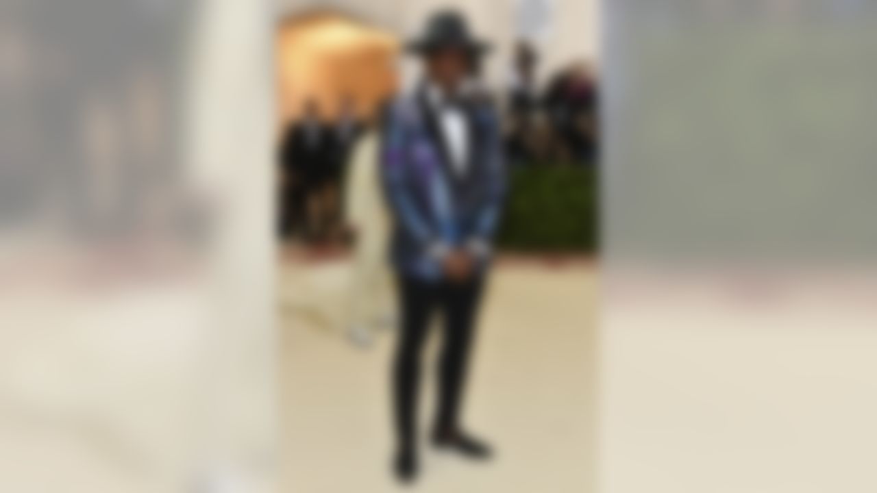 Carolina Panthers quarterback Cam Newton attends The Metropolitan Museum of Art's Costume Institute benefit gala celebrating the opening of the "Heavenly Bodies: Fashion and the Catholic Imagination" exhibition on Monday, May 7, 2018, in New York.
