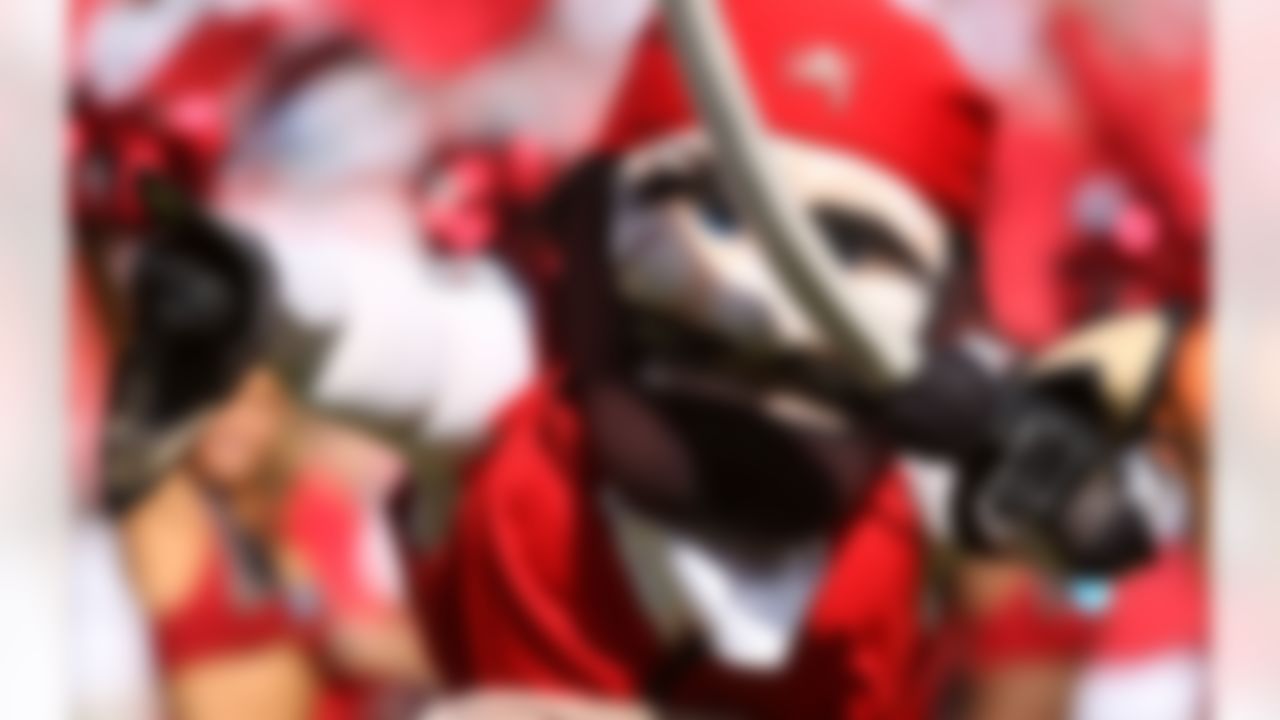 TAMPA, FL - DECEMBER 30: The Tampa Bay Buccaneers mascot on the field prior to the start of their game against the Carolina Panthers at Raymond James Stadium on December 30, 2007 in Tampa, Florida. (Photo by Scott Halleran/Getty Images)