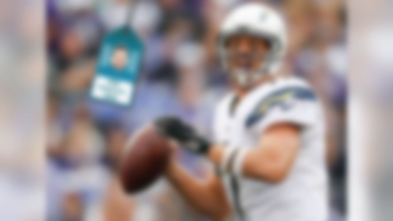 OK, so Rivers is playing with some second-rate pass catchers at this point. But the guy still hurls the ball like 45 times a game, well 42 to be exact. And because the Chargers are losing most of the time (they've now lost six straight), there's even more of a reason for P-Riv to be throwing. Plus, the Jaguars defense allows a touchdown on 65.6 percent of red zone drives this year, so if San Diego can get inside the 20-yard line, there's probably going to be a touchdown scored ... and it won't be Melvin Gordon punching it in. Catch my drift?