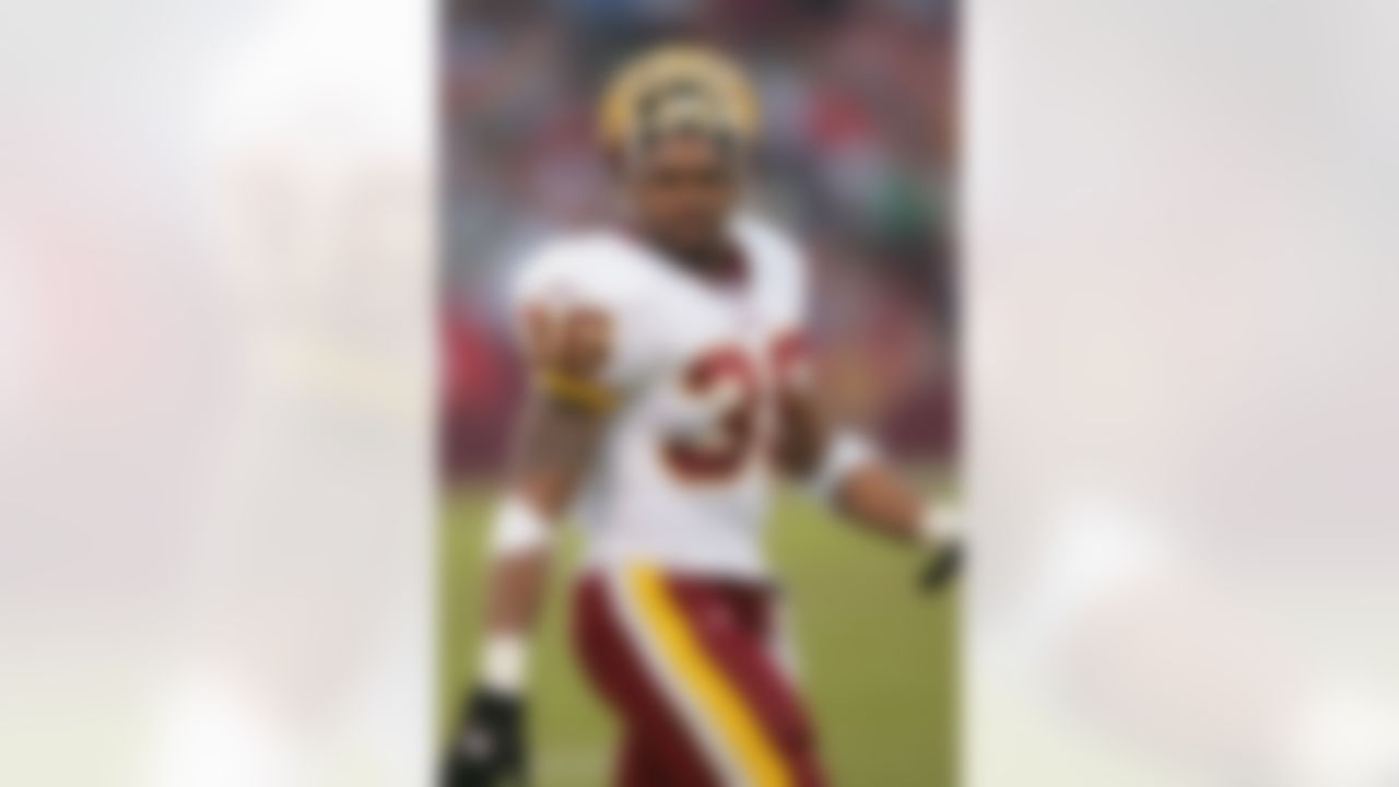 Safety Sean Taylor #36 of the Washington Redskins returned one of four Redskins interceptions for 147 yards in the game against the San Francisco 49ers at Monster Park on December 18, 2004 in San Francisco, California. The Redskins defeated the Niners 26-16. (AP Photo/Paul Spinelli)