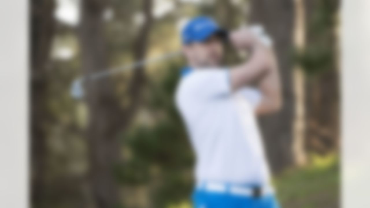 Aaron Rodgers hits his tee shot on the second hole during the first round of the AT&T Pebble Beach National Pro-Am at Spyglass Hill Golf Course on Feb. 11, 2016 in Pebble Beach, Calif. (Kyle Terada/USA TODAY Sports)