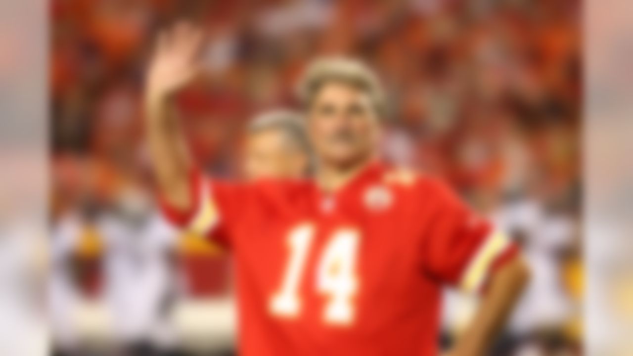 The Kansas City Chiefs honor Super Bowl participants at halftime during an NFL game between the Chiefs and the Denver Broncos at Arrowhead Stadium on Thursday, September 17, 2015, in Kansas City, Missouri. (Kansas City Chiefs)