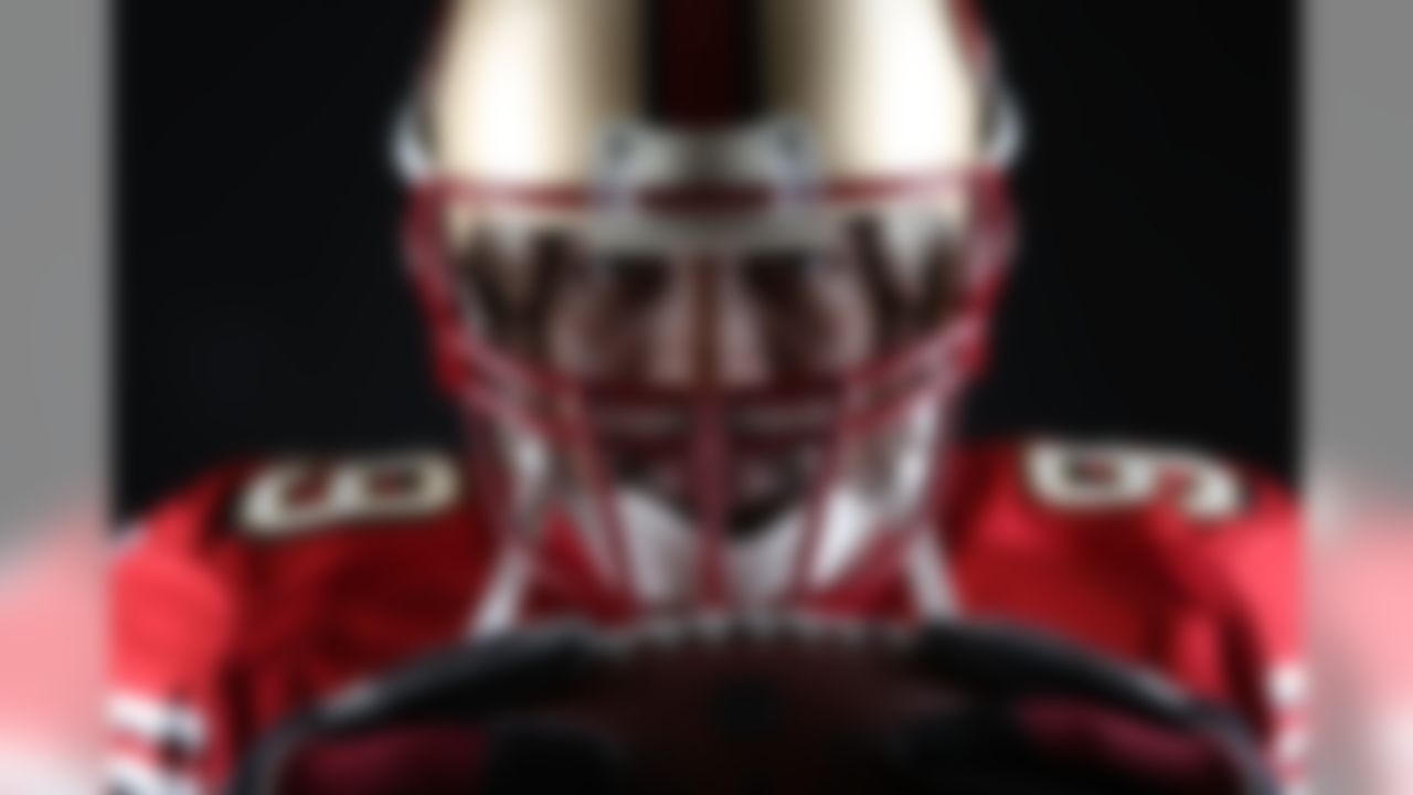 SANTA CLARA, CA - APRIL 02: Linebacker Manny Lawson #99 of the San Francisco 49ers poses for a portrait session on April 2, 2008 in Santa Clara, California. (Photo by Jed Jacobsohn/Getty Images)