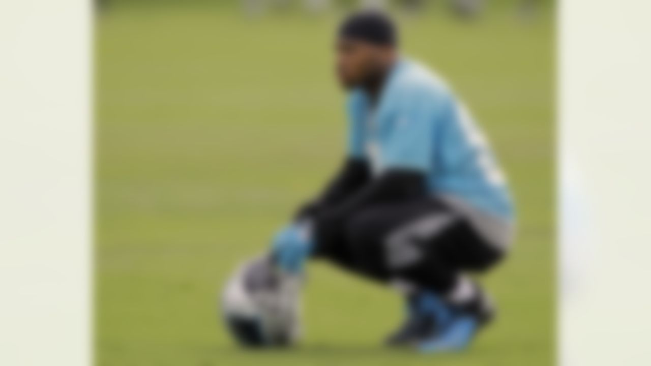 Carolina Panthers' Steve Smith looks on during a summer training practice session for the NFL football team in Charlotte, N.C., Wednesday, June 16, 2010. (AP Photo/Chuck Burton)