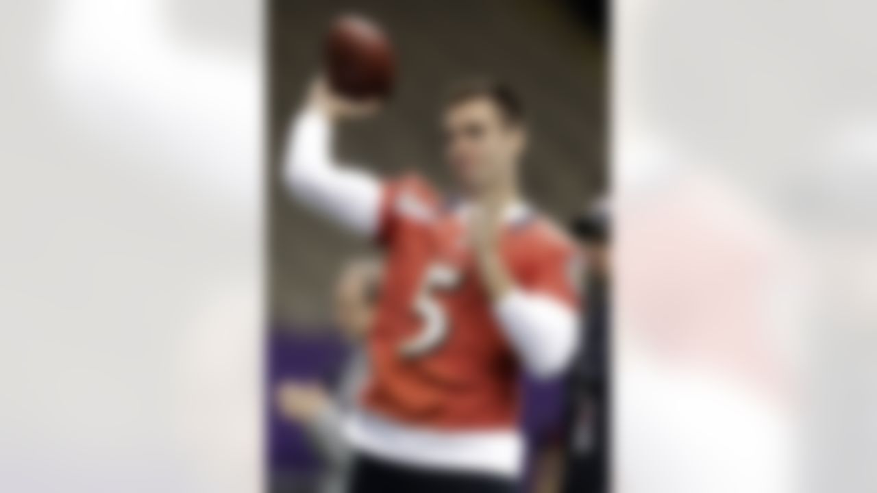 Baltimore Ravens quarterback Joe Flacco throws a pass during an NFL Super Bowl XLVII walkthrough on Saturday, Feb. 2, 2013, in the Mercedes-Benz Superdome in New Orleans. The Ravens face the San Francisco 49ers in Super Bowl XLVII on Sunday. (AP Photo/Patrick Semansky)