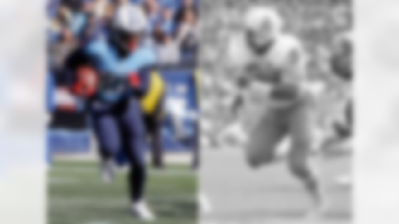 Fans of the Oilers/Titans franchise are lucky in that they've been able to bear witness to both Chris Johnson and Hall of Famer Earl Campbell. In his first five seasons, Campbell rushed for 6,995 yards while Johnson has gained 6,888 yards. Campbell rushed for 1,000 yards in a season five times over his eight-year career, while Johnson has reached that milestone in each of his first five seasons. On a per-rush basis, Johnson's 4.7 yards/rush ranks higher than Campbell's 4.3 yards/rush career average. Johnson already has twice as many receiving yards in his five NFL seasons (1,658) than Campbell had during his entire career (806).