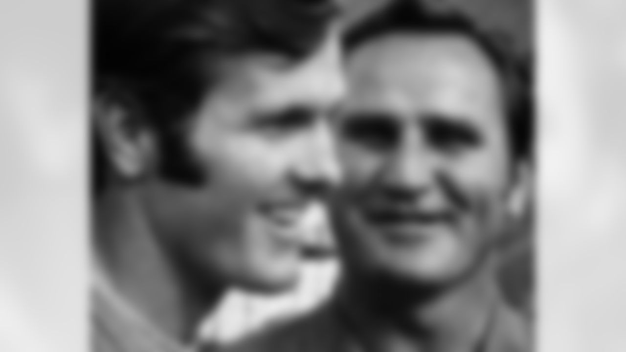Quarterback Bob Griese, left, and coach Don Shula will lead the Miami Dolphins attack when they meet the Dallas Cowboys in the Super Bowl in New Orleans on Sunday, Jan. 15, 1972. (Associated Press)