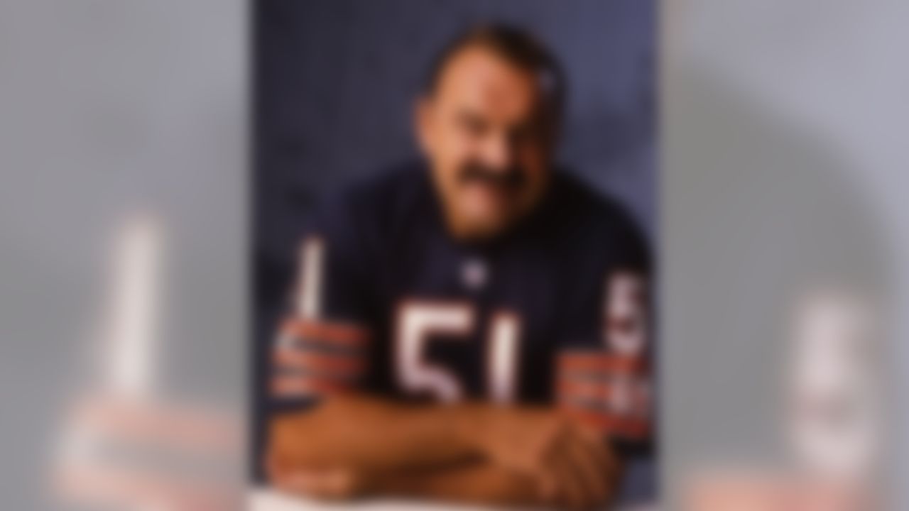 Chicago Bears Hall of Fame linebacker Dick Butkus (51) is pictured in Los Angeles, April 1992. (National Football League)