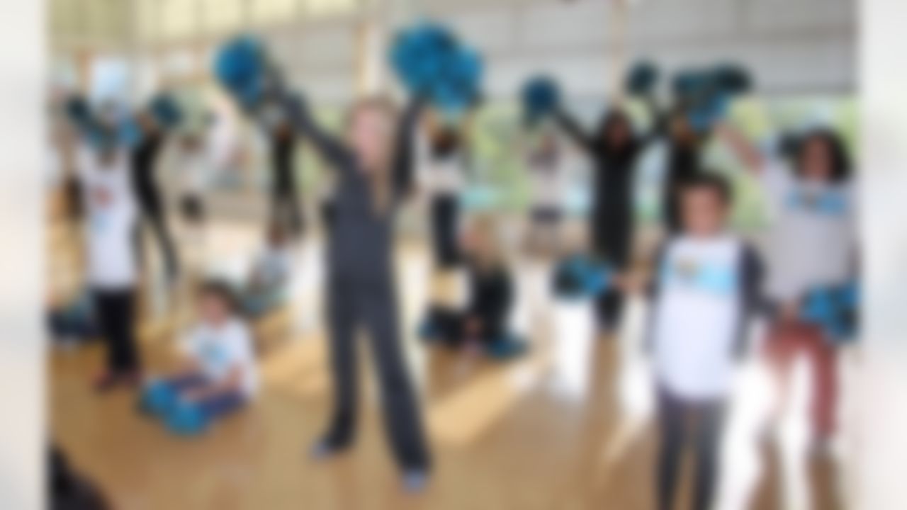 The Jacksonville Jaguars cheerleaders visit Shaftesbury Primary School in London as part of the NFL International Series. The Dallas Cowboys play the Jacksonville Jaguars at Wembley Stadium on Sunday, Nov. 9, 2014. (Nicky Hayes/NFL)
