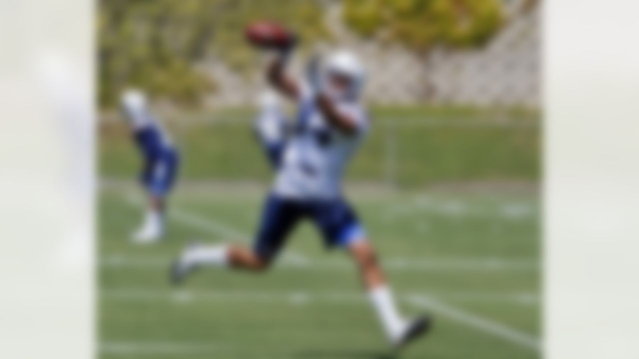 San Diego Chargers wide receiver Taylor Embree pulls in a pass during practice at the Chargers' training camp Monday, July 23, 2012 in San Diego. (AP Photo/Lenny Ignelzi)