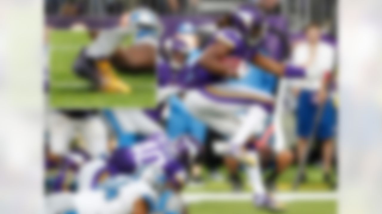 Though he may never reach the heights that the Minnesota Vikings had hoped, Patterson has finally settled into a nice little role. Patterson wore these gold and purple faded cleats for his game against the Detroit Lions.