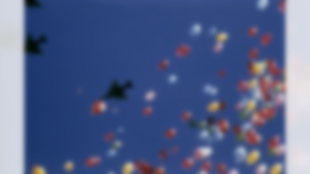 An F-4 military jet flyover among the balloons in the sky takes place just before kickoff for the Dallas Cowboys 24-3 victory over the Miami Dolphins in Super Bowl VI on January 16, 1972 at Tulane Stadium in New Orleans, Louisiana. (National Football League)