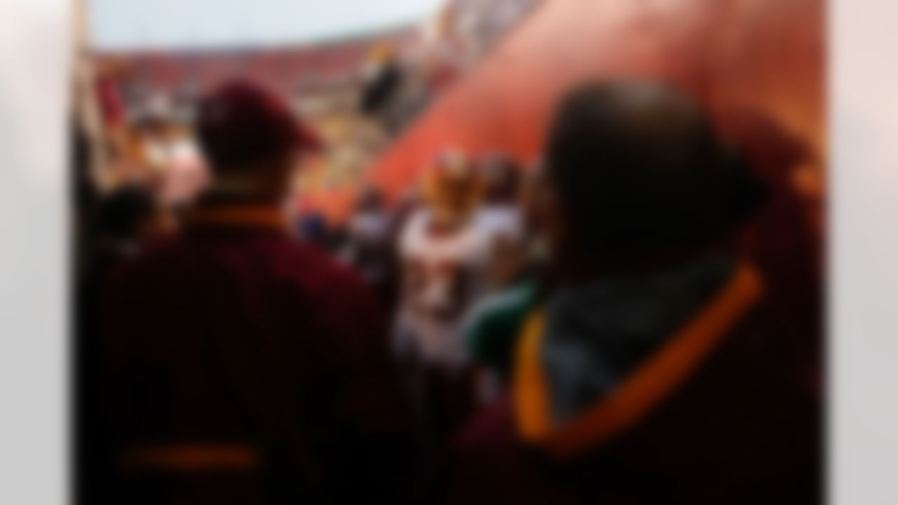 Washington Redskins cornerback DeAngelo Hall looks back up the tunnel before running onto the field during a preseason NFL football game in Landover, Md., Saturday, Aug. 22, 2009, between the Pittsburgh Steelers and the Washington Redskins.