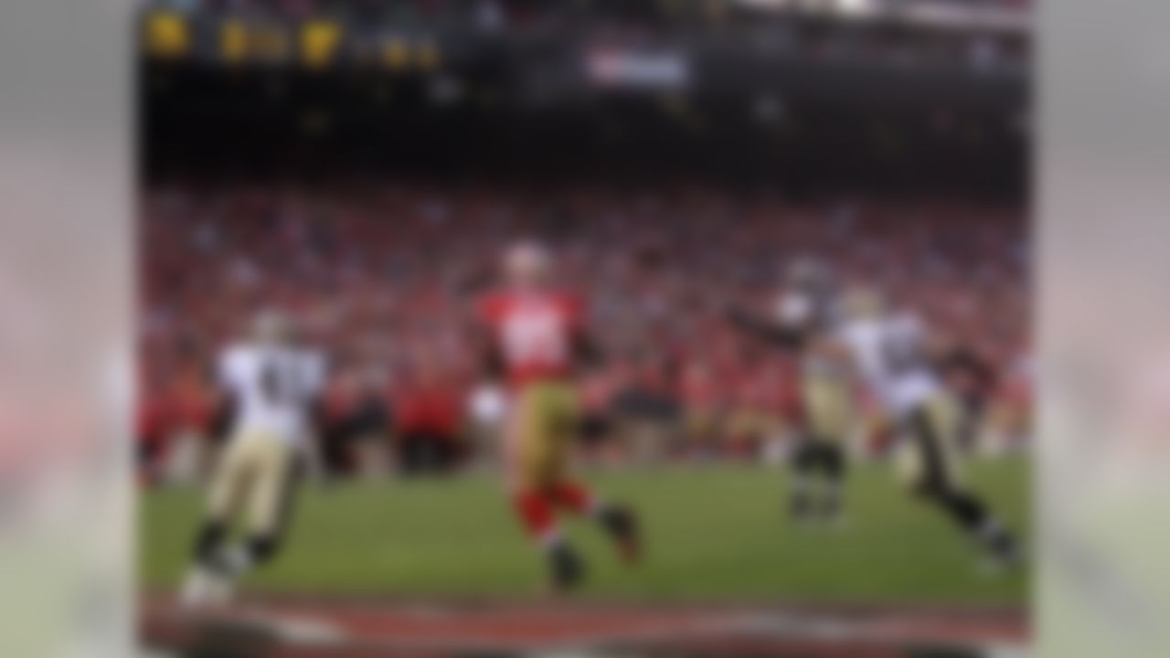 The San Francisco 49ers knocked off the New Orleans Saints in thrilling fashion on Vernon Davis' touchdown reception with just nine seconds remaining in the game. The play capped a frenzied final four minutes in the 49ers' 36-32 win as four touchdowns were exchanged in the last four minutes of the game. The win sent the 49ers to their first NFC Championship Game in 14 years.