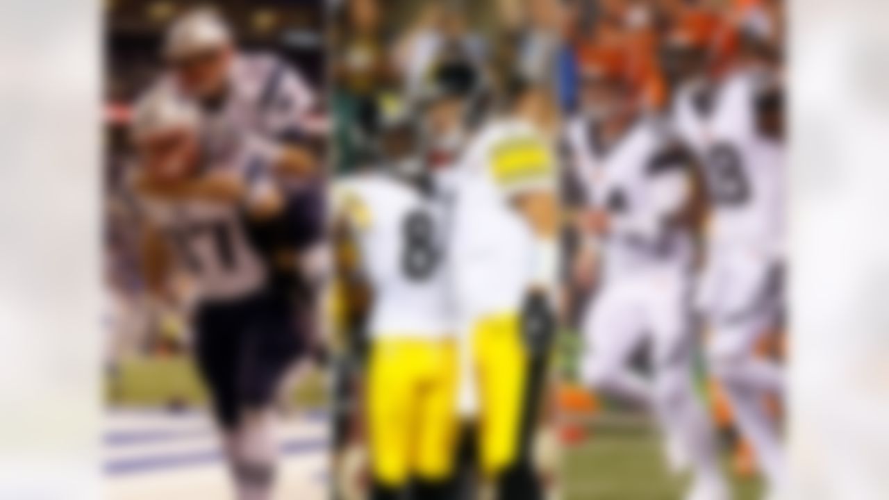 There are three active QB-to-receiver combinations (still on same team) that have accounted for 50plus touchdowns: Tom Brady to Rob Gronkowski (75), Ben Roethlisberger to Antonio Brown (58) and Andy Dalton to A.J. Green (52).