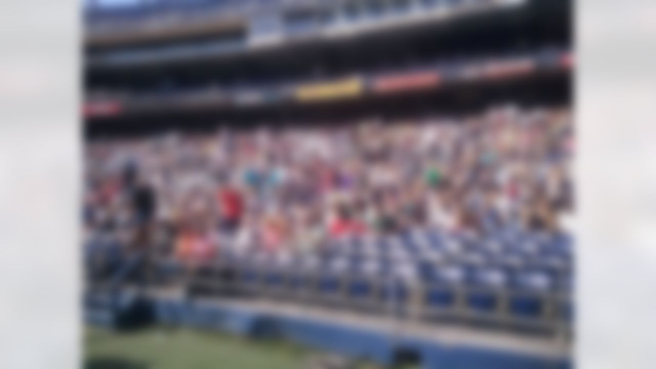 Fans look on before watching New York Jets quarterback Tim Tebow deliver a sermon at Qualcomm Stadium in San Diego, California on June 17, 2012. (Kenny Legan/NFL)