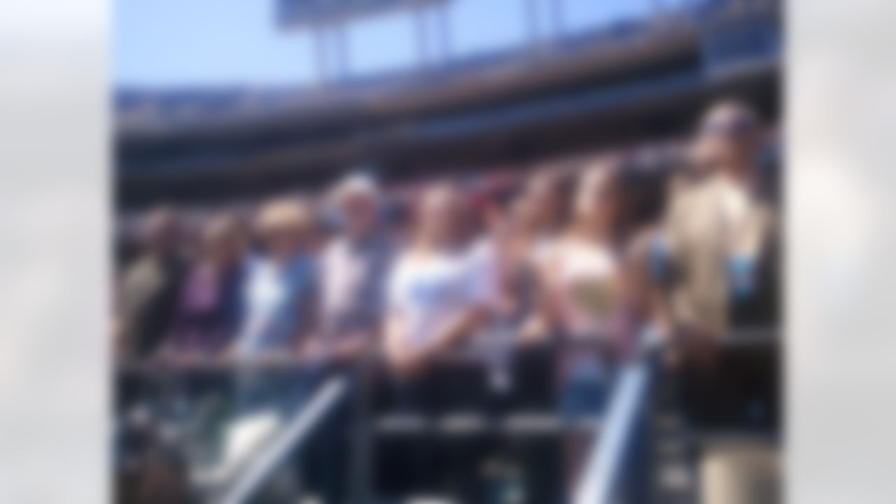 Fans look on during a father's day sermon by New York Jets quarterback Tim Tebow at Qualcomm Stadium in San Diego, California on June 17, 2012. (Kenny Legan/NFL)