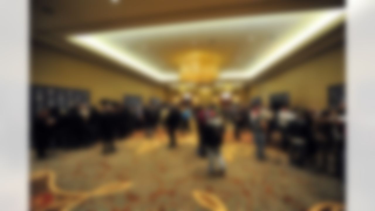 A general view of the Pittsburgh Steelers arrival press conference at the Omni Fort Worth hotel in Fort Worth, Texas on January 31, 2011. (Gary A. Vasquez/NFL)