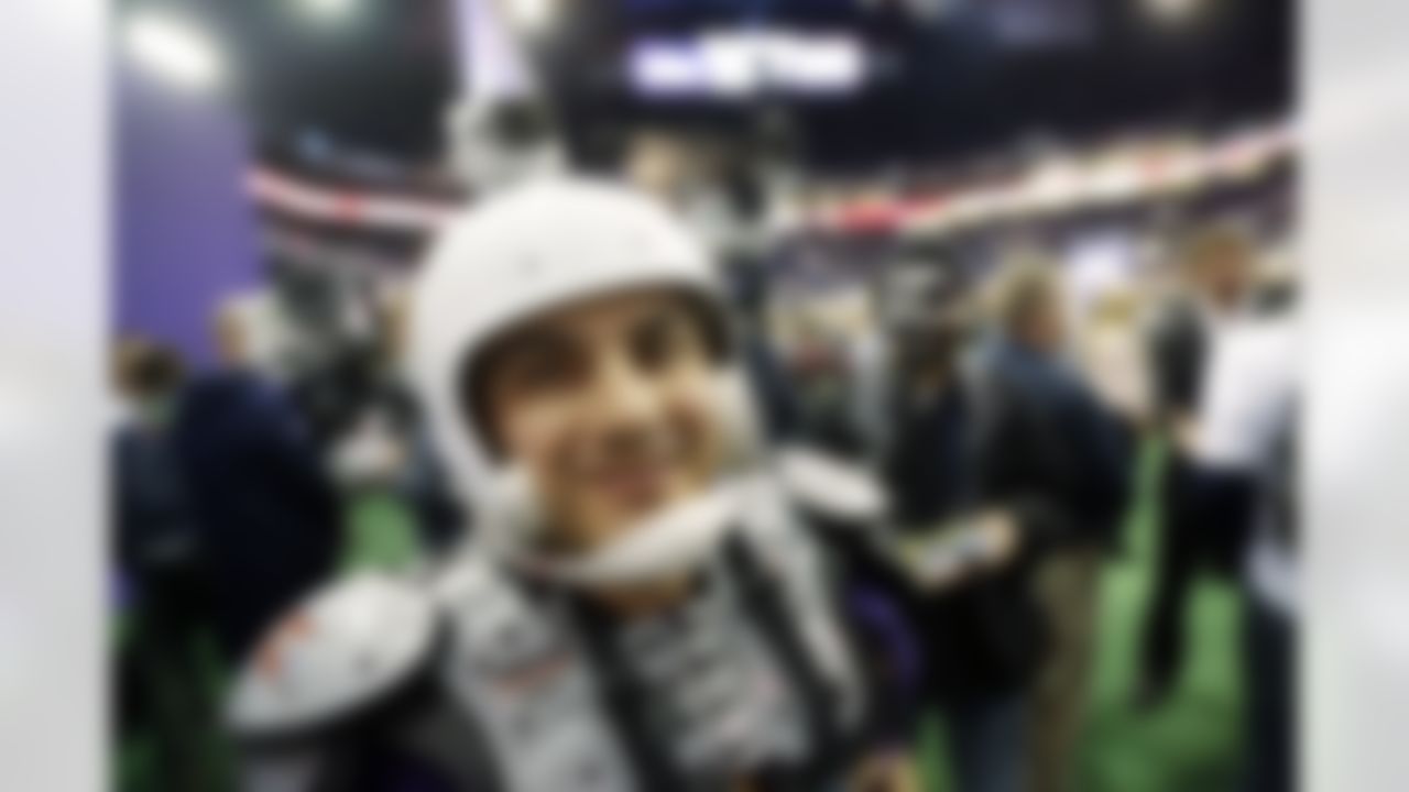 NBC Sports' Karim Mendiburu Contreras during media day for NFL Super Bowl XLIX football game Tuesday, Jan. 27, 2015, in Phoenix. (AP Photo/David J. Phillip)
