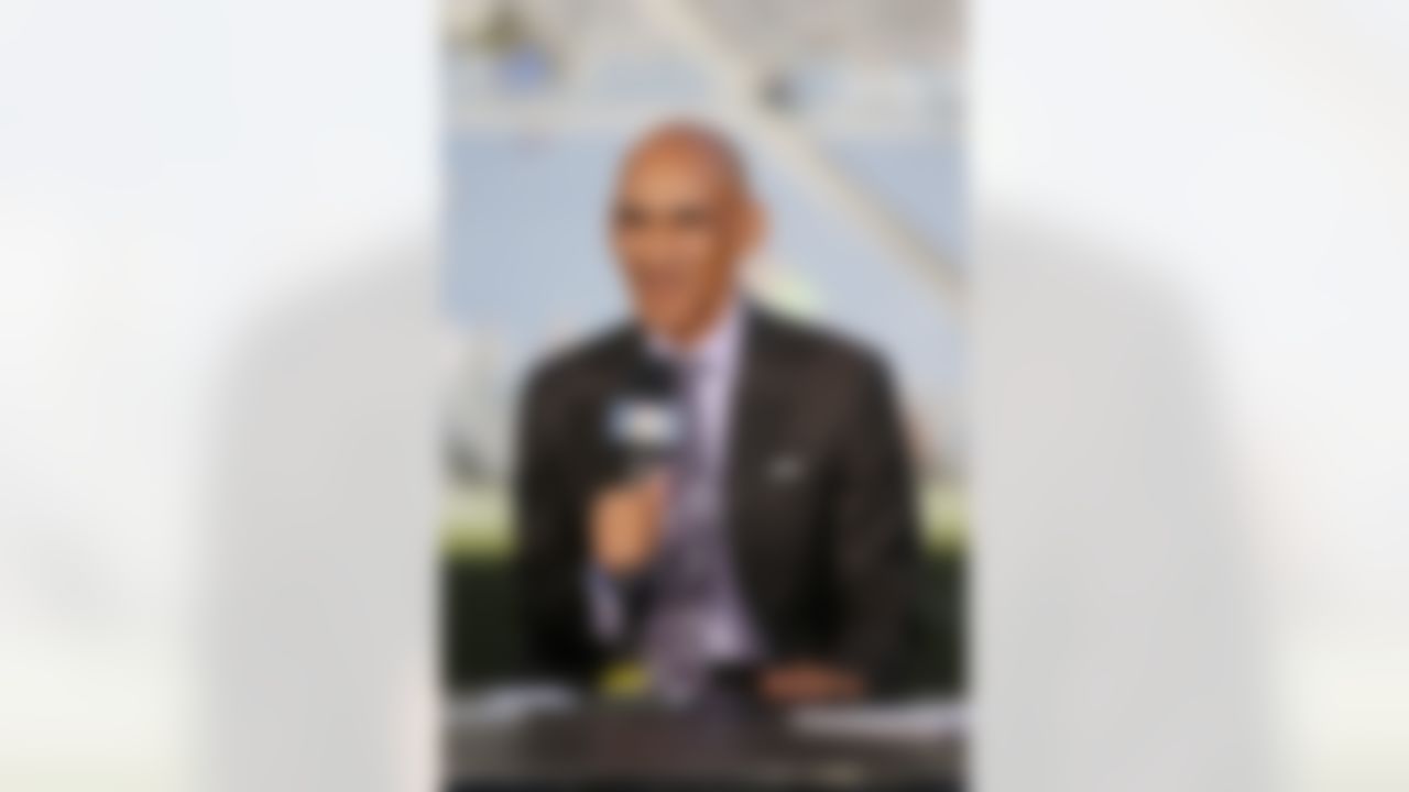 NBC Sports analyst Tony Dungy during an NFL week 1 game against the Green Bay Packers and the Seattle Seahawks on Thursday, Sept. 4, 2014 in Seattle. (Ric Tapia/NFL)