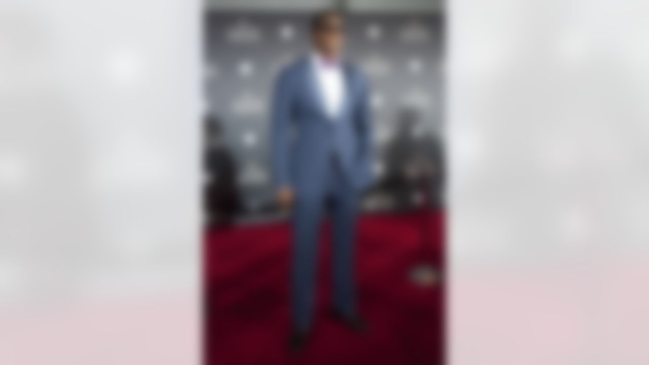 Carolina Panthers' Cam Newton arrives for the inaugural NFL Honors show Saturday, Feb. 4, 2012, in Indianapolis. (Perry Knotts/NFL)