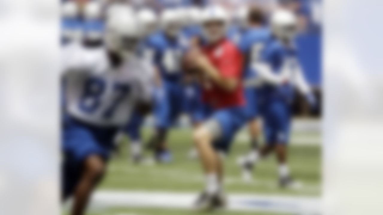 FILE- In this June 13, 2012, file photo, Indianapolis Colts quarterback Andrew Luck throws during NFL footballin Indianapolis The Colts have signed Luck, the No. 1 overall pick in the draft. The quarterback's agent and uncle, Will Wilson, confirmed Thursday, July 19, 2012, that the deal had been completed. Terms were not immediately released. (AP Photo/Darron Cummings, File)