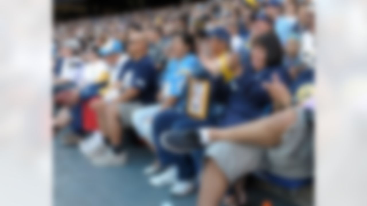 May 11, 2012; San Diego, CA, USA; Fans react at the Celebration of Life for Junior Seau at Qualcomm Stadium. Mandatory Credit: Kirby Lee/Image of Sport-US PRESSWIRE