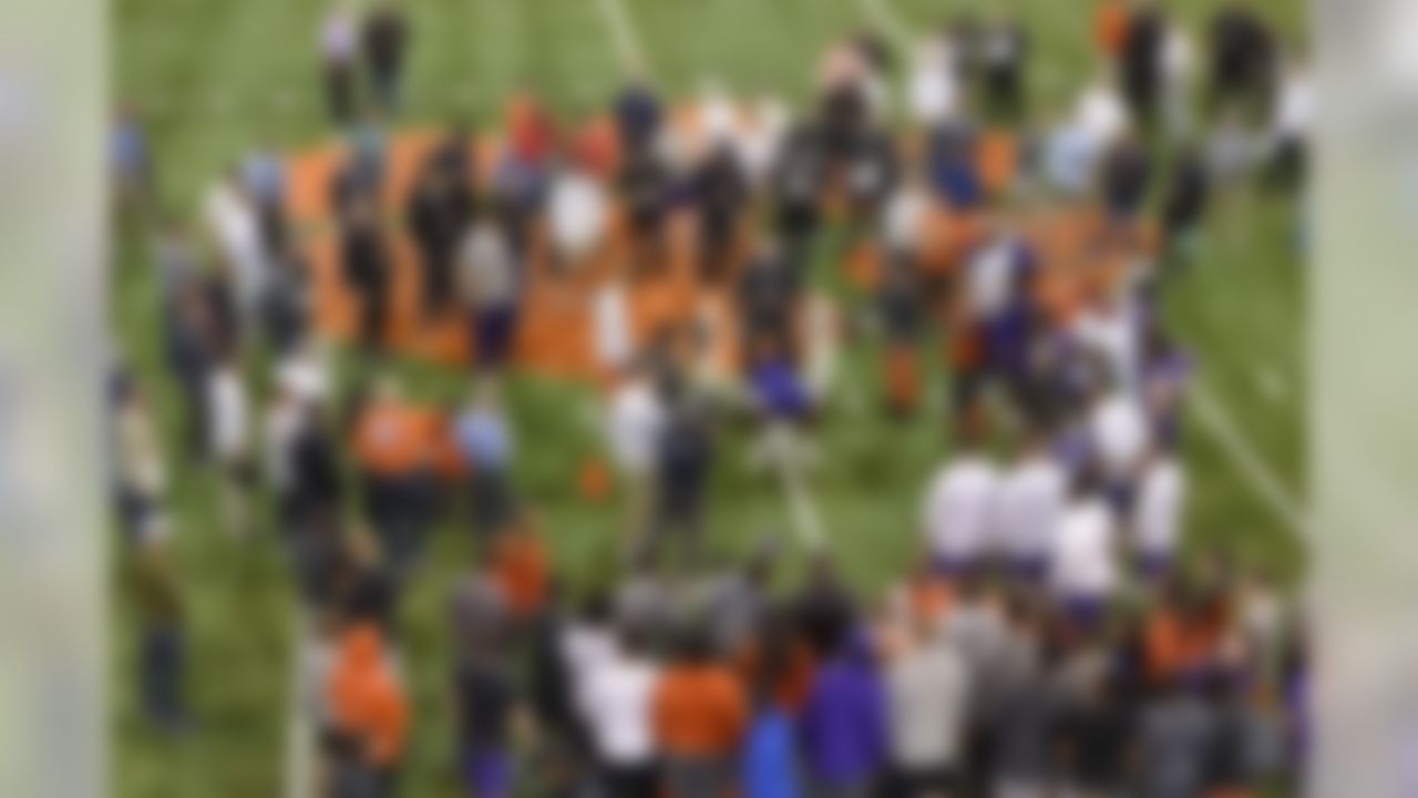 Clemson running back Adam Choice bench presses during Clemson's Pro Day, Thursday, March 14, 2019, in Clemson, S.C.