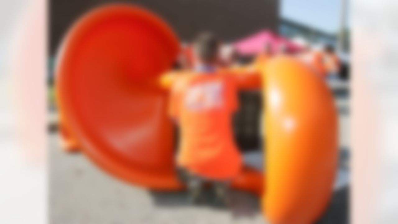 A Home Depot associates puts together one of the new slides. (Photo by Alan Marler/CIA Stock Photography, Inc.)