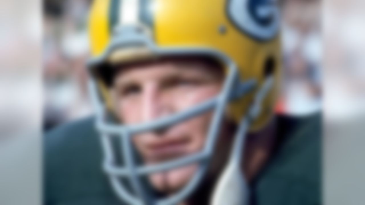 Green Bay Packers linebacker Ray Nitschke watches from the sidelines during a 10-21 loss to the Los Angeles Rams on November 28, 1965, at the Los Angeles Memorial Coliseum in Los Angeles, California. (National Football League)