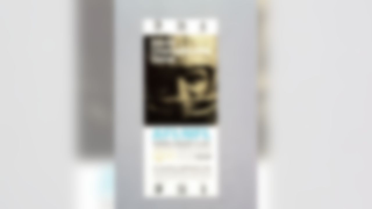 A detail view of a ticket is seen for Super Bowl I between the Green Bay Packers and the Kansas City Chiefs at the Memorial Coliseum in Los Angeles, California on January 15, 1967. (National Football League)