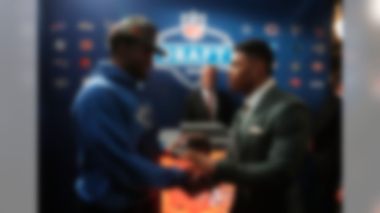 Baylor wide receiver Corey Coleman poses for photos after being selected by Cleveland Browns during the 2016 NFL Draft at the Auditorium Theatre on Thursday, April 28, 2016 in Chicago. (Ben Liebenberg/NFL)
