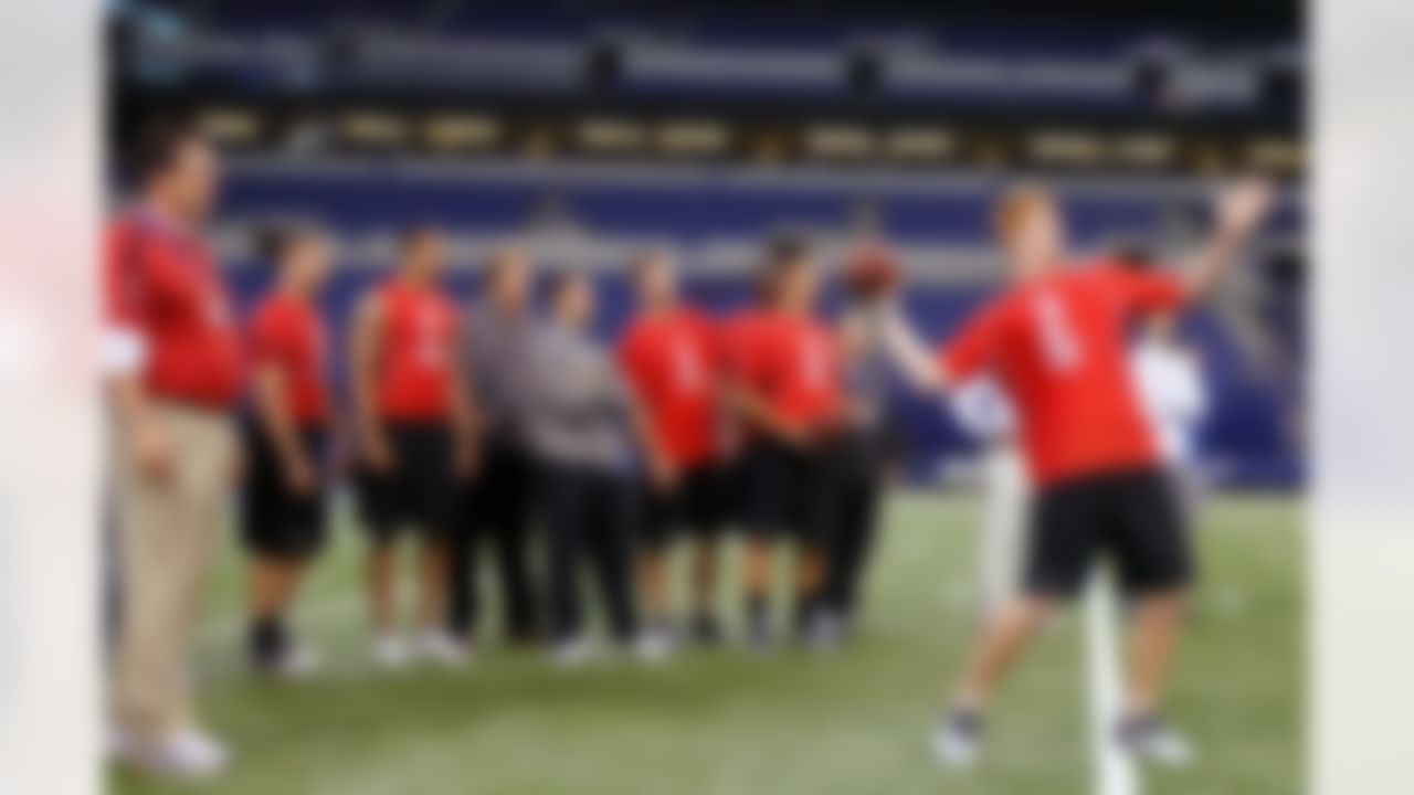 Texas Christian quarterback Andy Dalton during the 2011 NFL Scouting Combine at Lucas Oil Stadium on Feb. 27 in Indianapolis, Ind. (Ben Liebenberg/NFL)