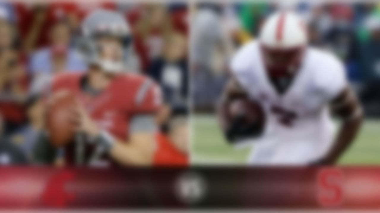 The skinny: Washington State is coming off a heartbreaking loss to Cal in which quarterback Connor Halliday (above) had the most prolific performance of any signal-caller last week. He will have to turn things around quickly against a Stanford defense that's ranked second in the country and will provide a much stiffer test than anything he's seen before. Cardinal receiver Ty Montgomery (above) had an off day against Notre Dame last week, but he should have a field day against the Cougars' secondary. Stanford has won the last six in the series by an average score of 43-15. 
Game picks:
Brandt: Stanford, 34-14
Brooks: Stanford, 24-17
Jeremiah: Stanford, 38-17
Fischer: Stanford, 38-35
Goodbread: Stanford, 35-27
Huguenin: Stanford, 34-21