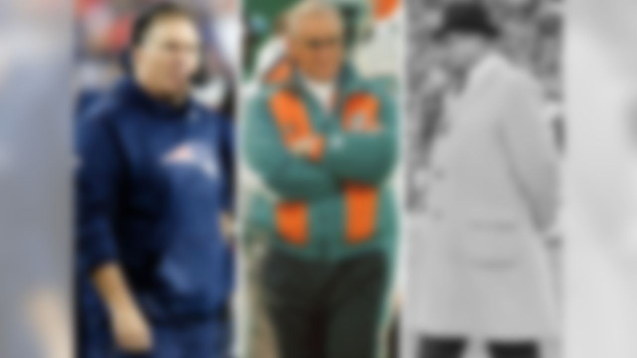 Bill Belichick has won five conference championships as a head coach, tied with Tom Landry for the second most in the Super Bowl era (since 1966). The only head coach to bring his team to the Super Bowl more often is Don Shula (6).
Bill Belichick has the third-best winning percentage of any coach in postseason history to have coached at least 10 postseason games. A win Sunday in the AFC Championship Game will move him past Raiders coach Tom Flores into second place all-time, behind only the legendary Vince Lombardi.